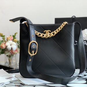 Chanel Co-Co Shoulder Bag Black For Women 11.4in/29cm