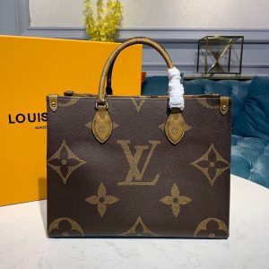 Louis Vuitton OnTheGo MM Monogram And Monogram Reverse Canvas For Women, Women's Handbags, Shoulder Bags 13.8in/35cm LV M45321