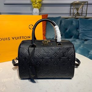 Louis Vuitton Speedy Bandouliere 25 Monogram Empreinte Black For Women, Women's Handbags, Shoulder And Crossbody Bags 9.8in/25cm LV M42401