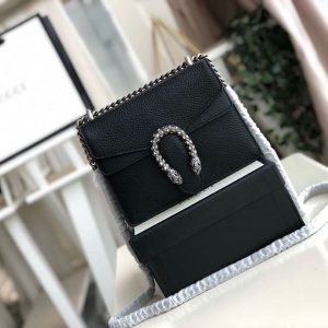Gucci Dionysus Mini Bag Black Metal-Free Tanned For Women 7.5in/20cm GG 421970 CAOGN 8176