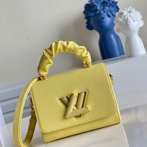 Louis Vuitton Twist PM Ginger Yellow For Women, Women’s Handbags, Shoulder And Crossbody Bags 7.5in/19cm LV M58571