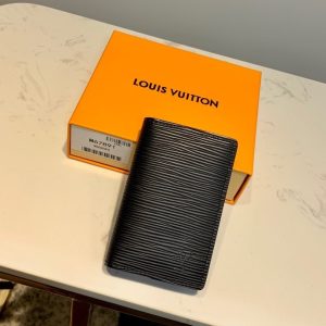 Louis Vuitton Pocket Organizer Black For Men, Men's Wallet 4.3in/11cm LV M67891