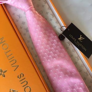 Louis Vuitton Classic Silk Tie Pink LV Men Tie