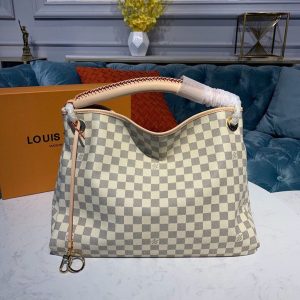 Louis Vuitton Artsy MM Damier Azur Canvas For Women, Women's Handbags, Shoulder Bags 16.1in/41cm LV N40253
