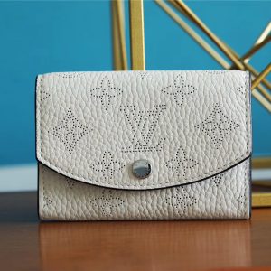 Louis Vuitton Iris Compact Wallet Mahina White For Women, Women's Wallets 4.2in/12cm LV