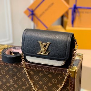 Louis Vuitton Lockme Tender Black For Women, Women's Handbags, Shoulder And Crossbody Bags 7.5in/19cm M58557
