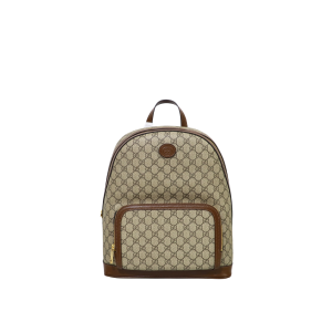 GUCCI BEIGE AND EBONY GG SUPREME CANVAS BACKPACK 31CM ?704017 FAA0R 9795
