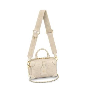 LOUIS VUITTON PETITE MALLE SOUPLE BAG WHITE 20CM M45531