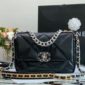 Chanel Classic Flap Bag Black For Women 10.2in/26cm