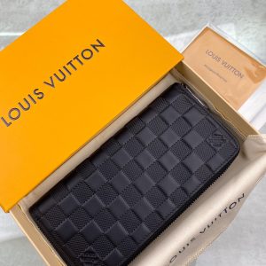 Louis Vuitton Zippy Wallet Vertical Damier Infini For Men, Men's Wallet 7.9in/20cm LV N63548