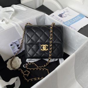 Chanel Mini Flap Bag Black For Women, Women's Bags 6.7in/17cm