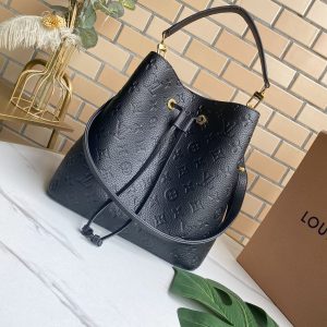 Louis Vuitton NeoNoe MM Bucket Bag Monogram Empreinte Black For Women, Women’s Handbags, Shoulder Bags 10.2in/26cm LV M45256