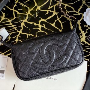 Chanel Classic Shoudlerbag Black For Women 9.8 in / 25 cm
