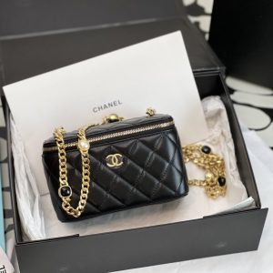 Chanel Vanity With Chain Black For Women, Women's Bags 6.2in/16cm