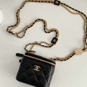 Chanel Small Vanity With Chain Black For Women, Women's Bags 4.3in/11cm