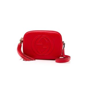 GUCCI SOHO SMALL LEATHER DISCO BAG RED 308364 A7M0G 6523