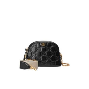 GUCCI GG MATELASSÉ LEATHER SMALL BAG BLACK 23CM ?