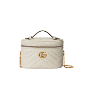 GUCCI GG MARMONT MINI TOP HANDLE BAG WHITE 19CM ?699515 DTDHT 9022