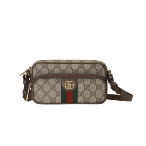 GUCCI MINI OPHIDIA CROSS BODY BAG BEIGE 18CM