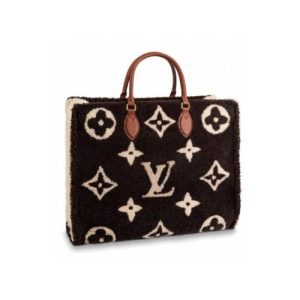 LOUIS VUITTON ONTHEGO MONOGRAM TEDDY FLEECE BROWN M55420