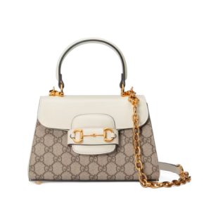 GUCCI WOMEN'S HORSEBIT 1955 BAG BEIGE EBONY SUPREME CANVAS 29CM 703848 92TCK 9761