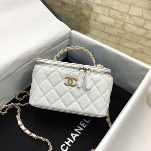 Chanel Small Vanity Case White For Women, Women's Bags 5.9in/15cm