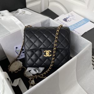 Chanel Small Floor Pack Black For Women, Women's Bags 7.6in/19.5cm