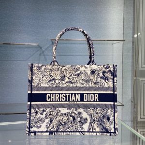 Christian Dior Medium Dior Book Tote Blue, For Women, Women Handbags 14in/36cm CD M1296ZTDT_M808