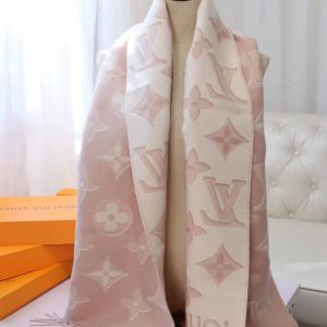 Louis Vuitton Double Sided Long Scarf Pink For Women