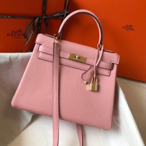 Hermes Kelly 28cm Bubblegum Pink Togo Bag For Women, Women’s Handbags, Shoulder Bags 11in/28cm