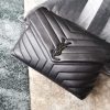 Saint Laurent Lou Lou Medium Chain Bag Black For Women 12.6in/32cm YSL 574946DV7281000