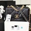 Chanel 19 Handbag 26cm Black For Women AS1160 B04852 94305