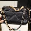 Chanel 19 Handbag 26cm Black For Women AS1160 B04852 94305