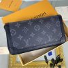 Louis Vuitton Zippy Wallet Trunk Monogram Eclipse For Men, Men's Wallet 7.7in/19.5cm LV M80558