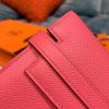 Hermes Kelly Wallet To Go Woc Pink With Gold Toned Hardware Bag For Women 8.2in/21cm
