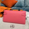 Hermes Kelly Wallet To Go Woc Pink With Gold Toned Hardware Bag For Women 8.2in/21cm