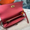 Hermes Kelly Wallet To Go Woc Pink With Gold Toned Hardware Bag For Women 8.2in/21cm