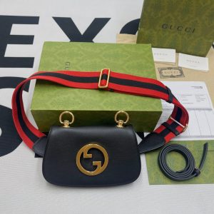Gucci Blondie Mini Bag Black For Women, Women’s Bags 8.7in/22cm GG‎ ‎698643 UXXAG 1064