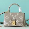 Louis Vuitton Madeleine BB Monogram Empreinte Dove Gray/ Creme Beige For Women, Women's Handbags, Shoulder and Crossbody Bags 9.4in/24cm LV