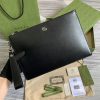 Gucci Marmont Pouch in Black with Gold Toned Hardware For Men, Men's Pouch 12in/30.5cm GG 475317 DJ20T 1000