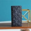 Louis Vuitton Brazza Wallet Monogram Pastel Noir Canvas For Men, Men's Wallet 7.5in/19cm LV