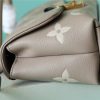 Louis Vuitton Madeleine BB Monogram Empreinte Dove Gray/ Creme Beige For Women, Women's Handbags, Shoulder and Crossbody Bags 9.4in/24cm LV
