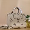 Louis Vuitton On The Go PM Bag Monogram Empreinte 9.8in/25cm Beige LV