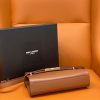 Saint Laurent Manhattan Small Shoulder Bag Brown For Women 9.4in/24cm YSL 6756260SXPW6362