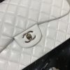 Chanel Large Classic Handbag Silver Hardware White For Women, Women's Handbags, Shoulder Bags 11.8in/30cm