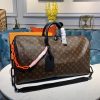 Louis Vuitton Keepall Bandouliere 50 Monogram Solar Ray Canvas Black/Orange By Virgil Abloh For Men, Men's Bags, Travel Bags 19.7in/50cm LV M44471