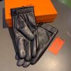 Hermes Soya Gloves In Black