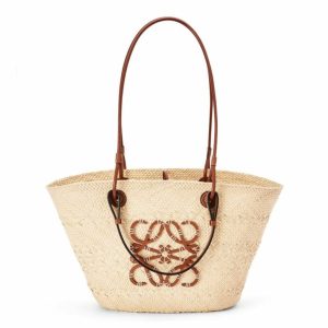 Loewe Anagram Basket Bag Beige/Brown For Women 18.1in / 46cm A223T43X02