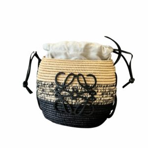 Loewe Beehive Basket Bag Beige/Black For Women 7.9in / 20cm