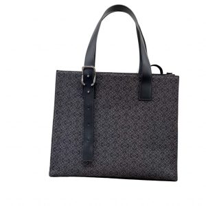 Loewe Buckle Horizontal Tote In Anagram Jacquard Black For Women 14.4in / 36.5cm B692K96X02